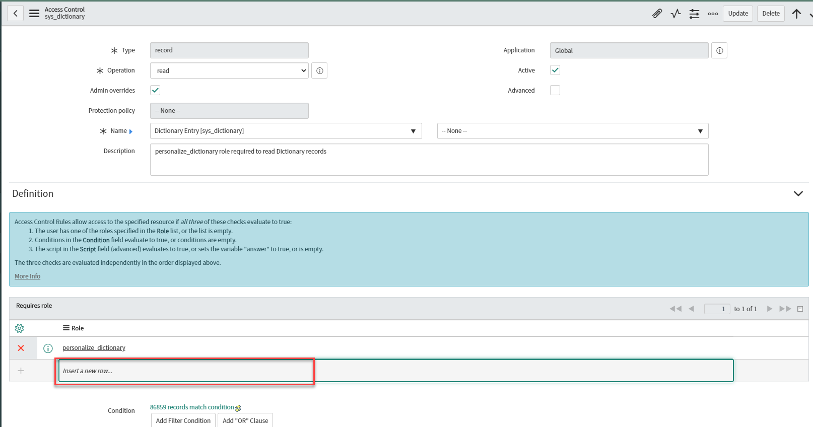 Creating role and assigning permissions